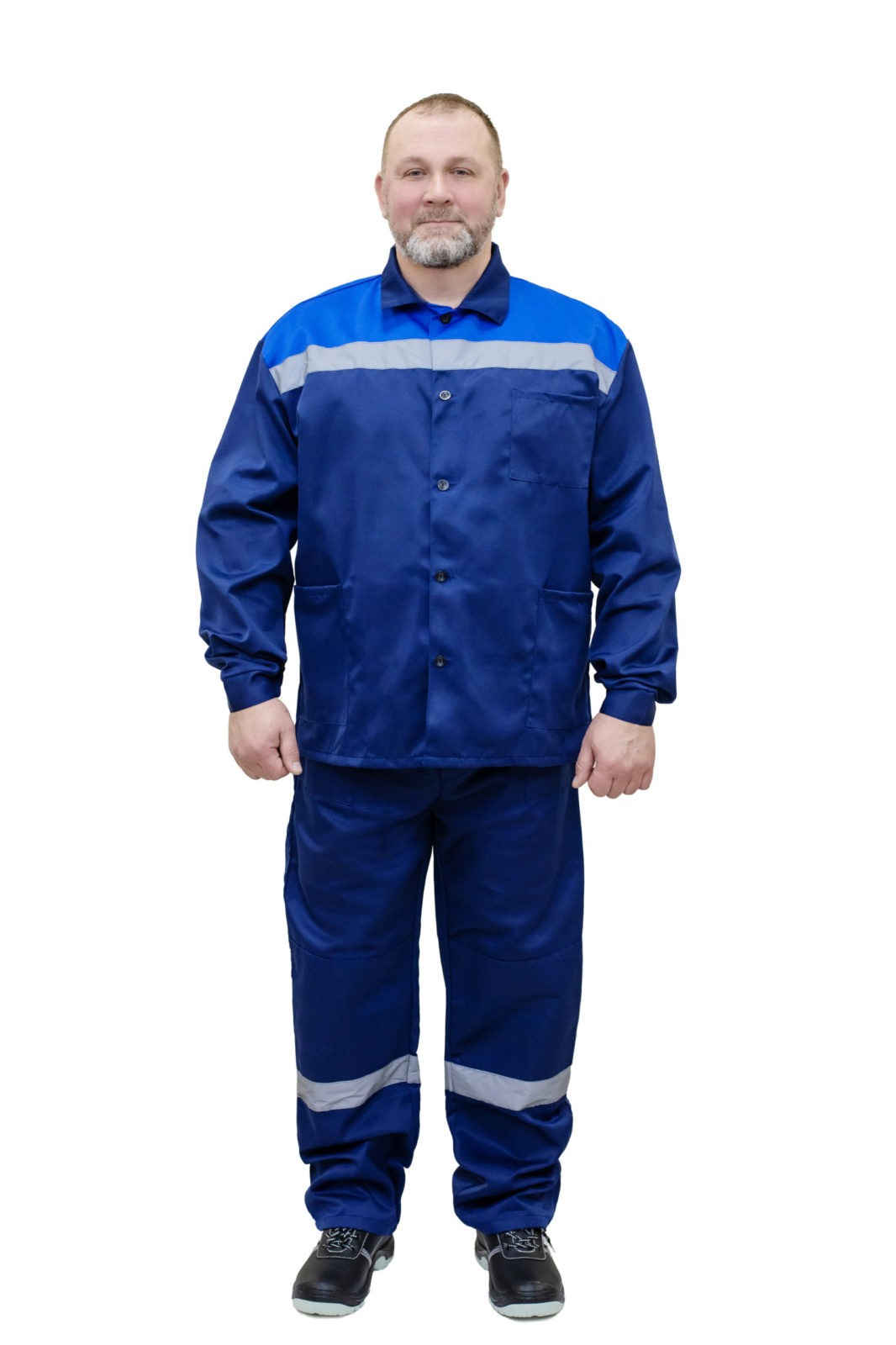 Костюм мужской №200 СОП (синий) куртка+брюки (смес)