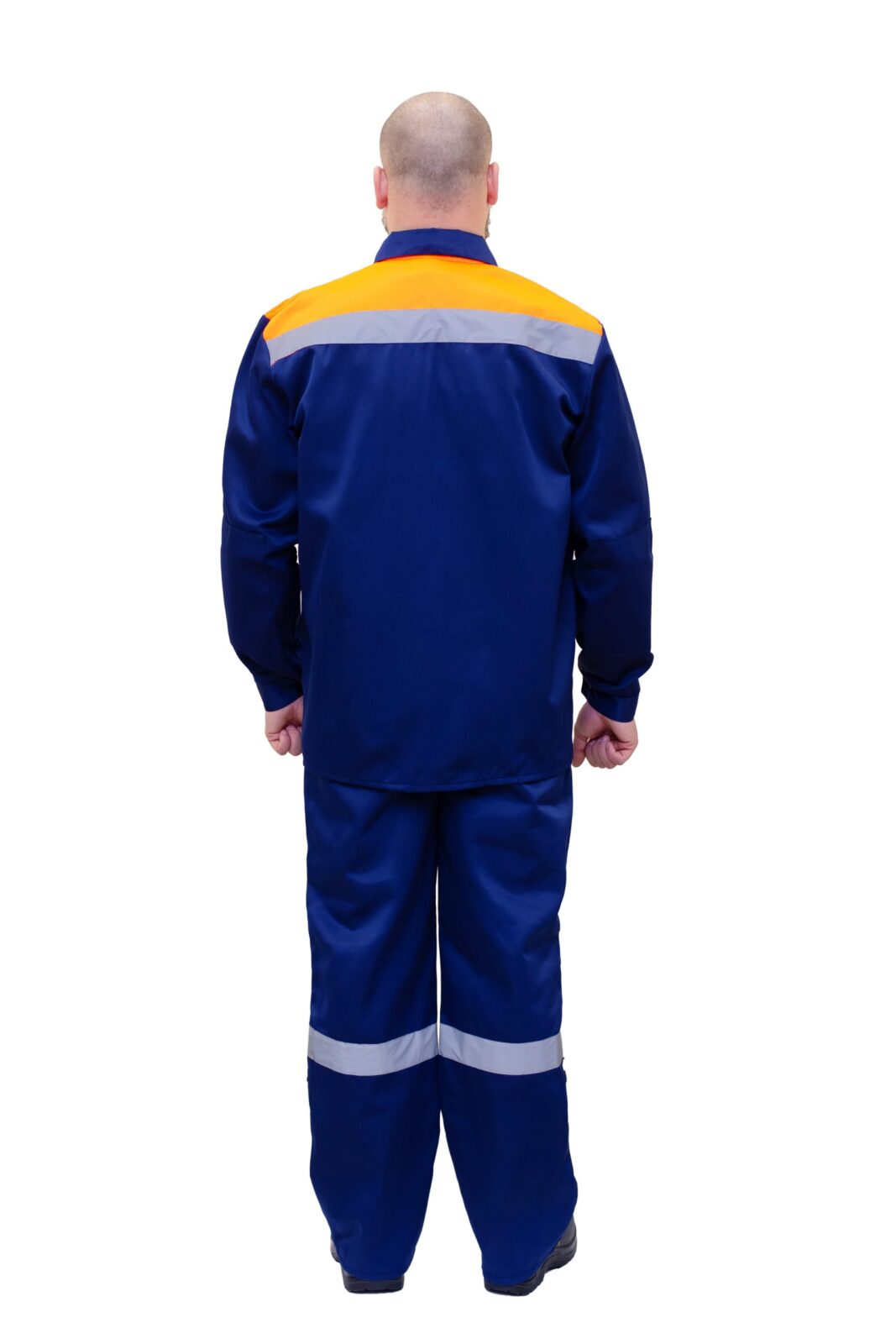 Костюм №200 мужской с брюками (синий/оранжевый)