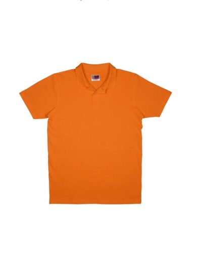 Рубашка поло мужская с коротким рукавом (цвет оранжевый)